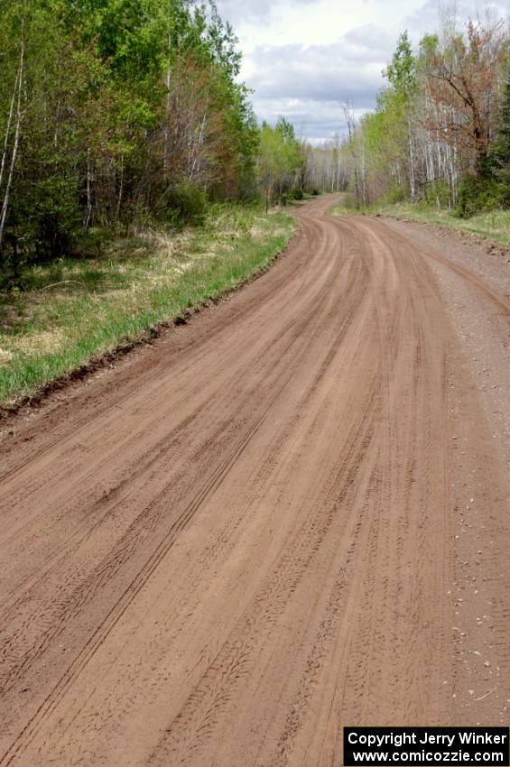 A fast flowing rally road.