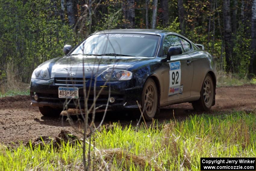 The Derek McCorison / Paul Johansen Hyundai Tiburon on stage three.