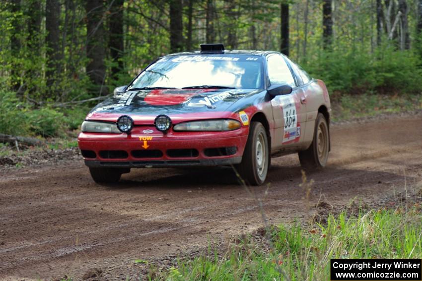 Erik Hill / Dave Parps drift their Eagle Talon through a sweeper on stage three.