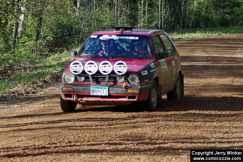 The John Kimmes / Greg Smith VW GTI on stage four.