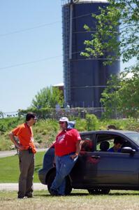 Finish control of the field stage: Eric Carlson, ?, Jake Carlson