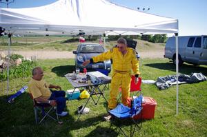 Kazimierz Pudelek and Bartek Stypa during the break