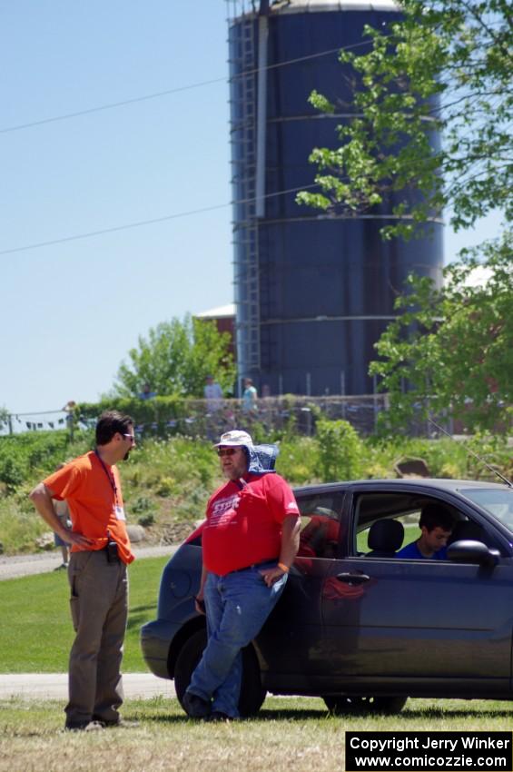 Finish control of the field stage: Eric Carlson, ?, Jake Carlson