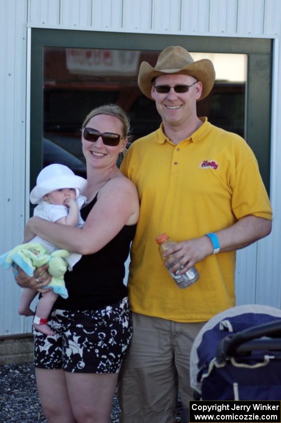 Brian Dondlinger brought his wife and new baby along to the rally.