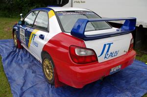 Janusz Topor / Michal Kaminski Subaru WRX STi prior to the start