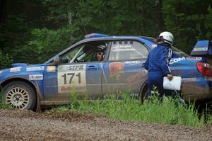 Carl Siegler / Dave Goodman Subaru WRX STi off on SS3