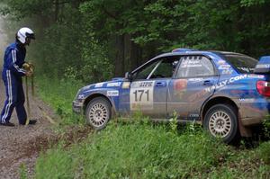 Carl Siegler / Dave Goodman Subaru WRX STi off on SS3