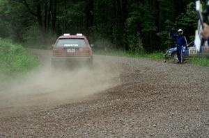 Brent Carlson / Mark Utecht VW GTI on SS3. They couldn't stop as the car was running rough.(1)