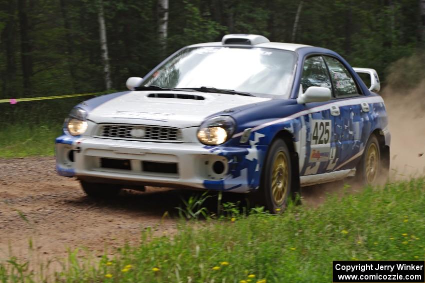 Adam Yeoman / Jordan Schulze Subaru Impreza on SS1