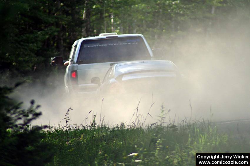 Derek McCorison / Paul Johansen Hyundai Tiburon is pulled out of the stage by sweep.