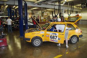 Chad Eixenberger / Kim DeMotte VW GTI at tech inspection