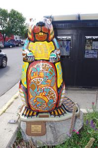 Beaver sculpture in downtown Bemidji