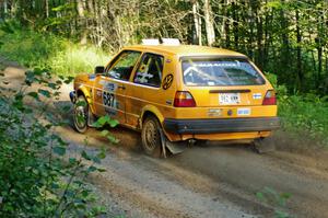 Chad Eixenberger / Kim DeMotte in their VW GTI on SS1