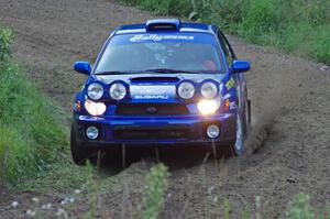 Dick Rockrohr / Marie DeAngelis in their Subaru WRX on SS1