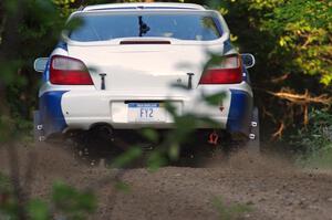 Adam Yeoman / Jordan Schulze in their Subaru Impreza on SS1