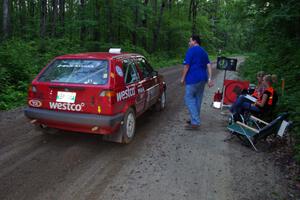 Daryn Chernick / Matt Conte, in their VW GTI, leave the start of SS3.