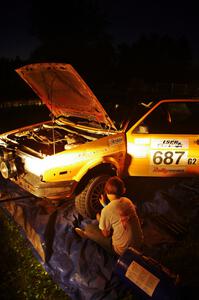 Chad Eixenberger / Kim DeMotte VW GTI at Friday's service.