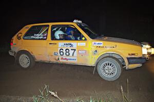 Chad Eixenberger / Kim DeMotte in their VW GTI on SS6