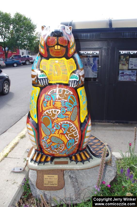 Beaver sculpture in downtown Bemidji