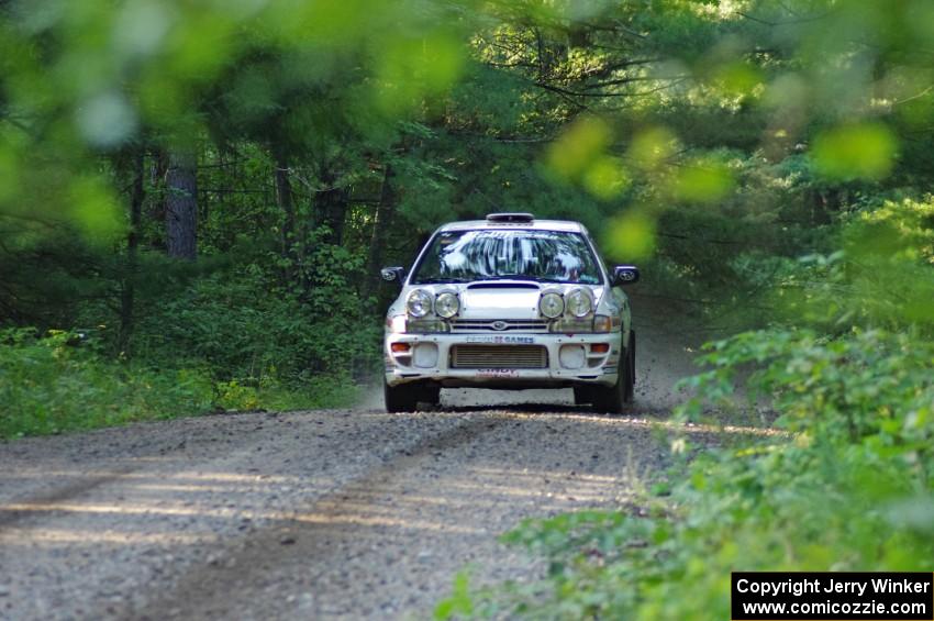 Henry Krolikowski / Cindy Krolikowski in their Subaru Impreza on SS1