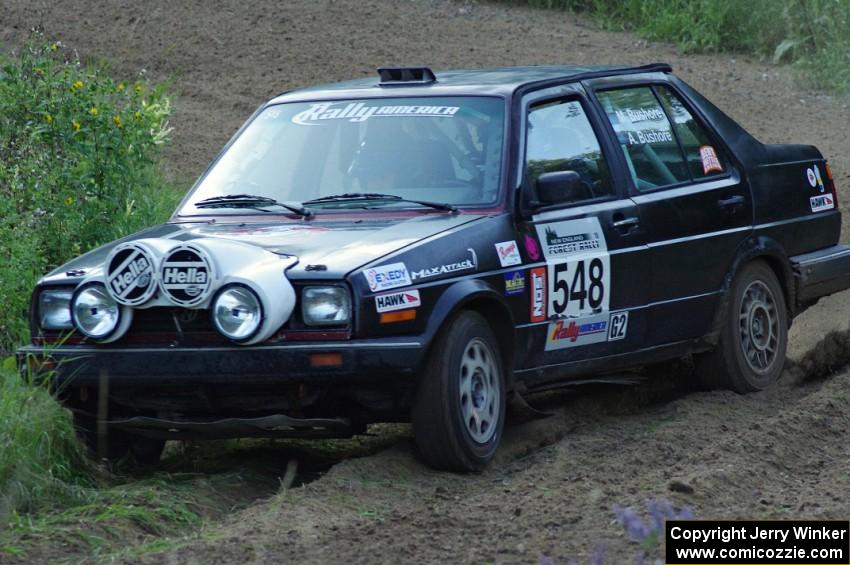 Matt Bushore / Andy Bushore in their VW Jetta on SS1