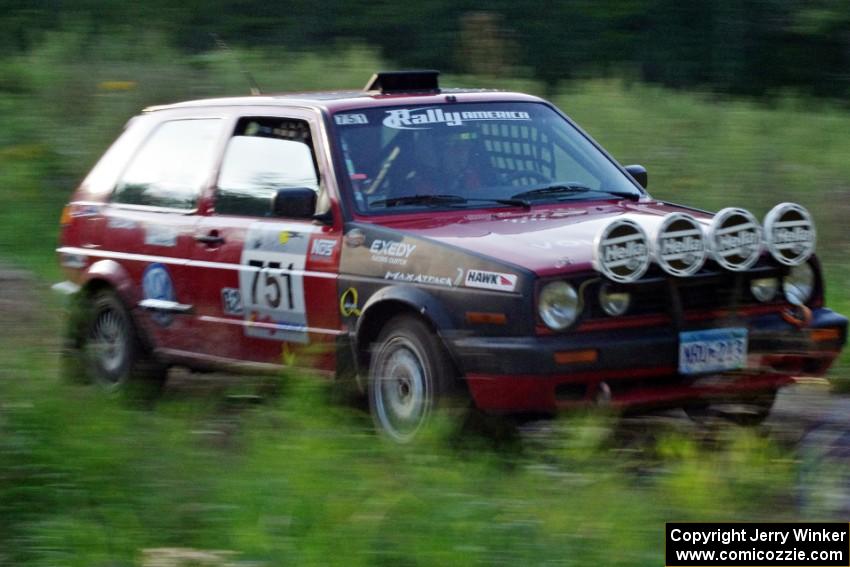 John Kimmes / Greg Smith in their VW GTI on SS1