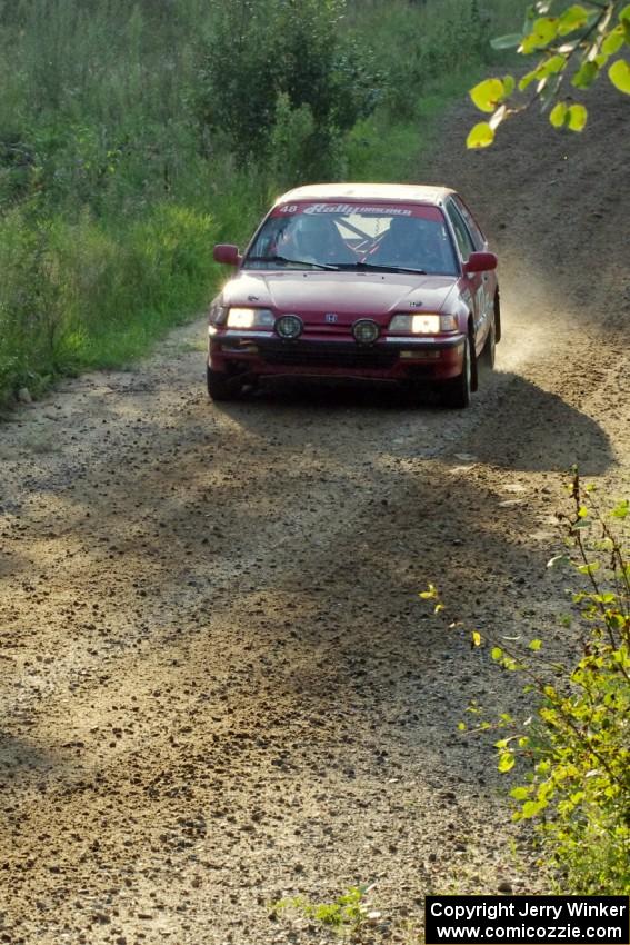 Mike Bond / Jack Penley in their Honda Civic Si on SS1