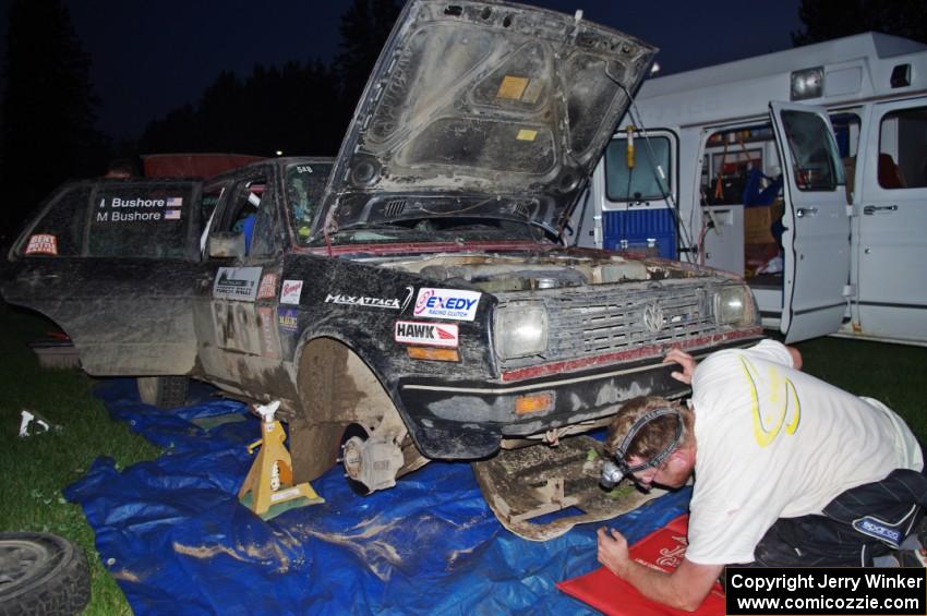 Matt Bushore / Andy Bushore VW Jetta at Friday's service