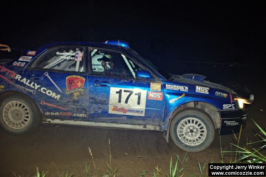 Carl Siegler / Dave Goodman in their Subaru WRX STi on SS6