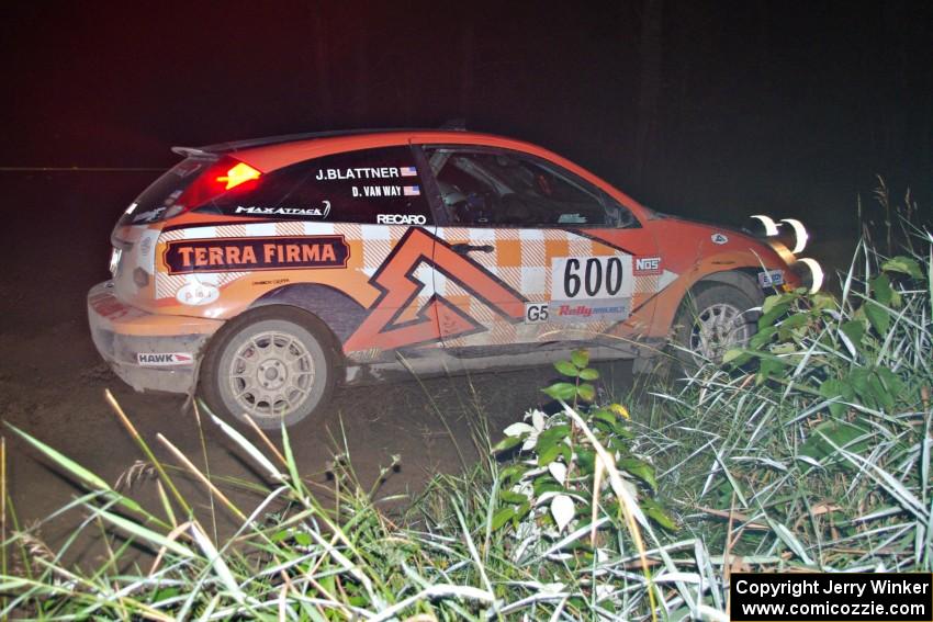 Dillon Van Way / Jake Blattner in their Ford Focus SVT on SS6