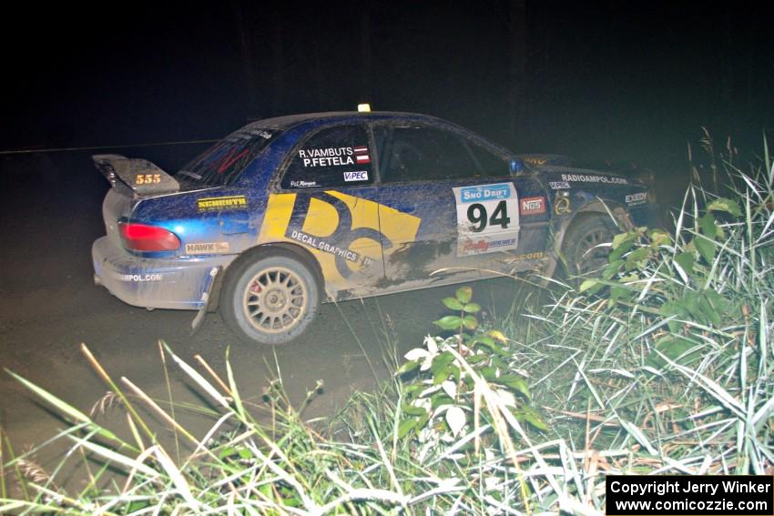 Piotr Fetela / Ray Vambuts in their Subaru Impreza STi on SS6