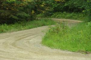 Twisty roads on SS7, 1/4 mile into the stage