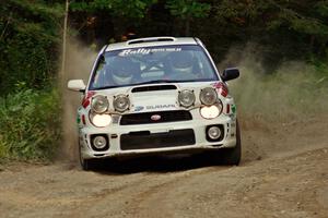 Dave Hintz / Doug Chase in their Subaru WRX on SS7