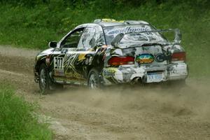 Mason Moyle / Gary Barton in their Subaru Impreza 2.5RS on SS7