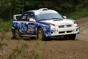 Adam Yeoman / Jordan Schulze in their Subaru Impreza on SS7