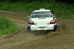 Adam Yeoman / Jordan Schulze in their Subaru Impreza on SS7