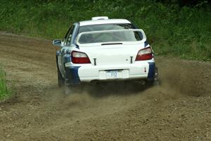Adam Yeoman / Jordan Schulze in their Subaru Impreza on SS7