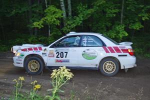 Dave Hintz / Doug Chase in their Subaru WRX on SS9