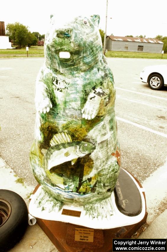 Beaver sculpture in downtown Bemidji