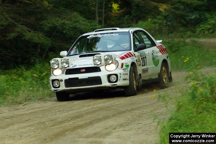 Dave Hintz / Doug Chase in their Subaru WRX on SS7