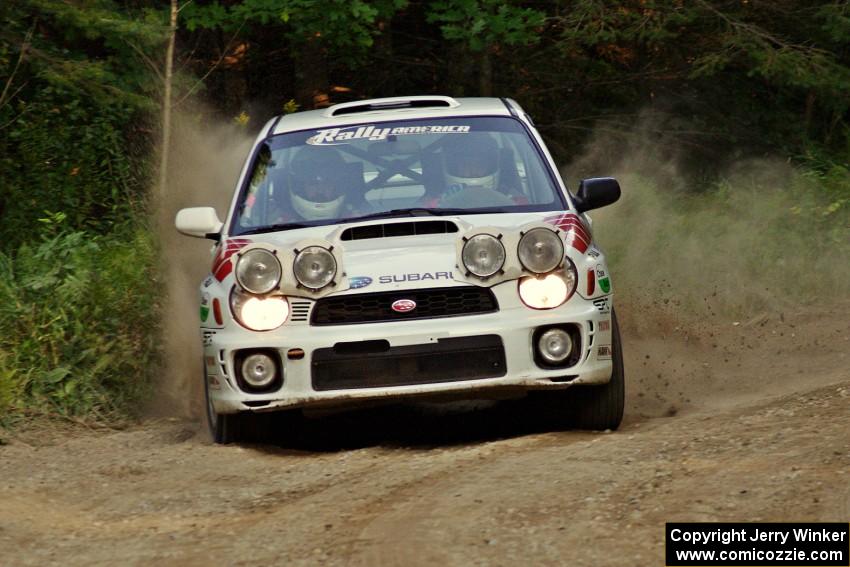 Dave Hintz / Doug Chase in their Subaru WRX on SS7