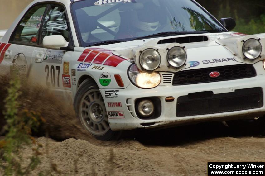 Dave Hintz / Doug Chase in their Subaru WRX on SS7