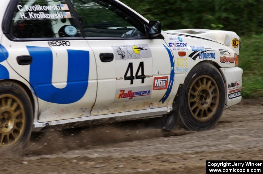 Henry Krolikowski / Cindy Krolikowski in their Subaru Impreza on SS7