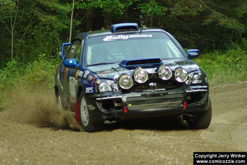 Carl Siegler / Dave Goodman in their Subaru WRX STi on SS7