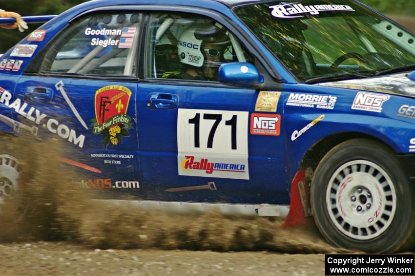 Carl Siegler / Dave Goodman in their Subaru WRX STi on SS7