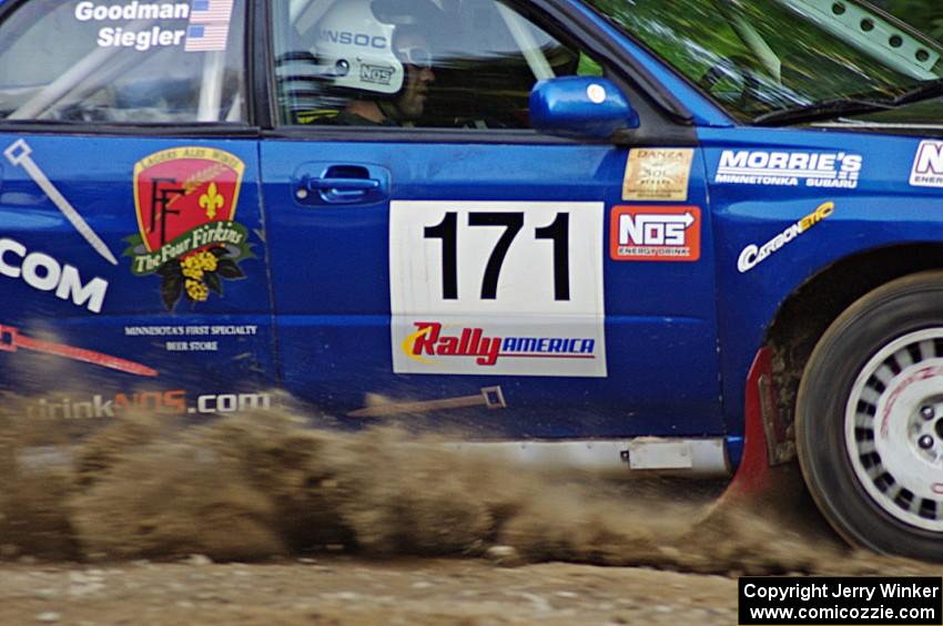 Carl Siegler / Dave Goodman in their Subaru WRX STi on SS7