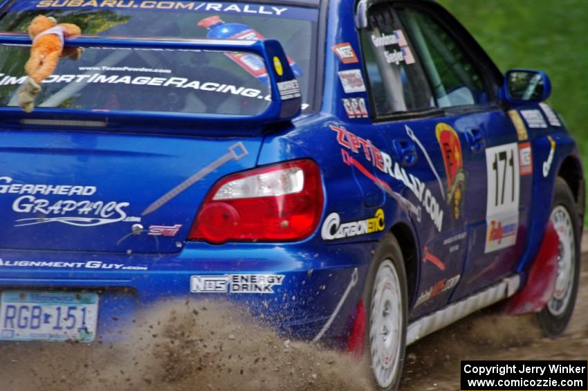 Carl Siegler / Dave Goodman in their Subaru WRX STi on SS7