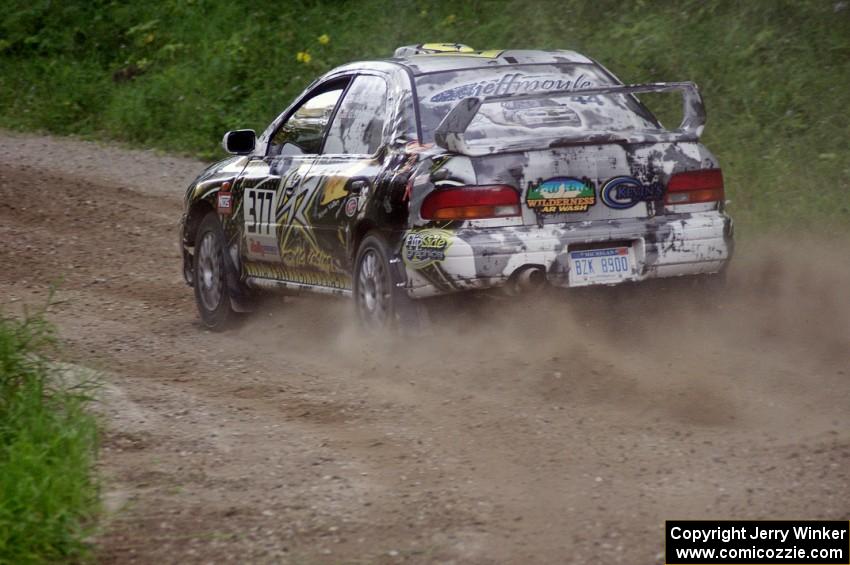 Mason Moyle / Gary Barton in their Subaru Impreza 2.5RS on SS7
