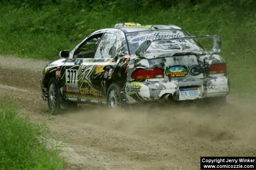 Mason Moyle / Gary Barton in their Subaru Impreza 2.5RS on SS7