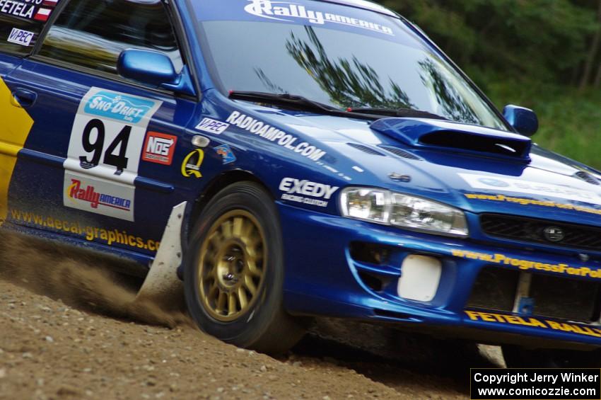 Piotr Fetela / Ray Vambuts in their Subaru Impreza STi on SS7